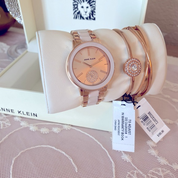 Anne Klein Jewelry - Anne Klein 💕 Rose Gold watch and two matching bracelets